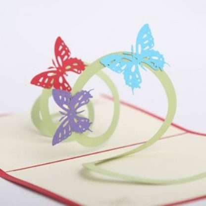 3D Pop Up Card - Rainbow Butterflies