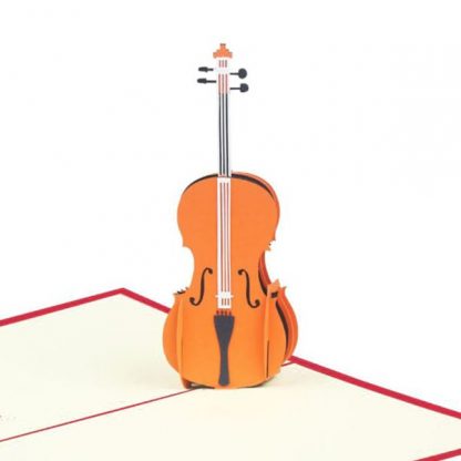 3D Pop Up Card, Greeting Card - Violin