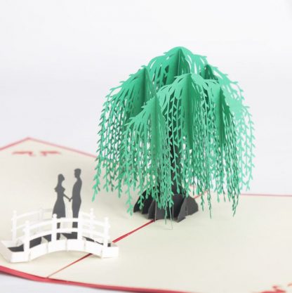 3D Pop Up Card, Greeting Card - Willow Tree