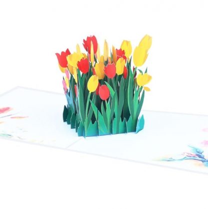 3D Pop Up Card, Flower card - tulips
