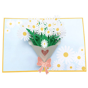 3D Pop Up Greeting Card - Daisies